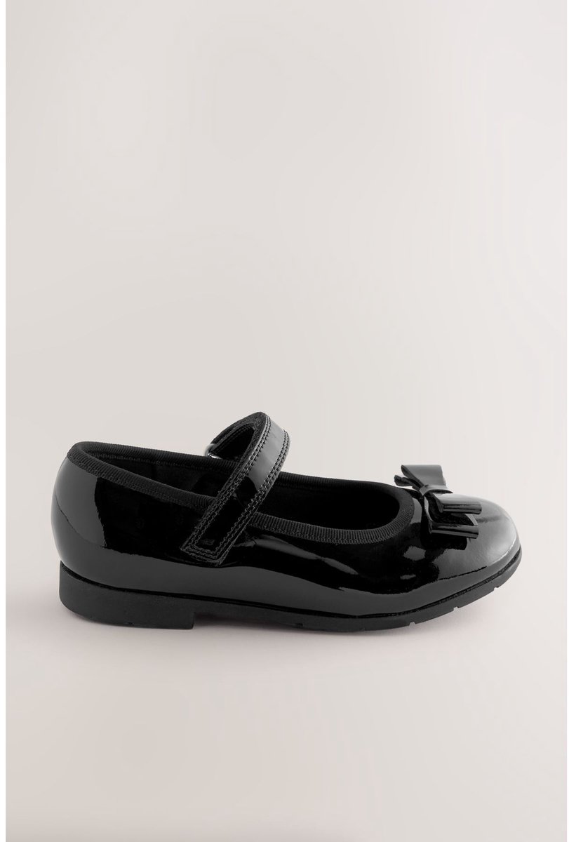 Next - Meisjes - School - Leren Mary Jane-schoenen met strik - Zwart