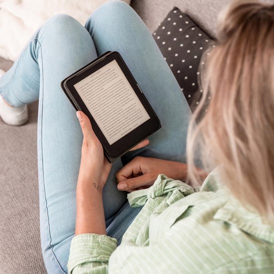 Hoesje geschikt voor Kobo Libra 2 E-reader - iMoshion Stand Flipcase - Ook geschikt voor Tolino Vision 6 - Zwart van Hoesje  — afbeelding 4