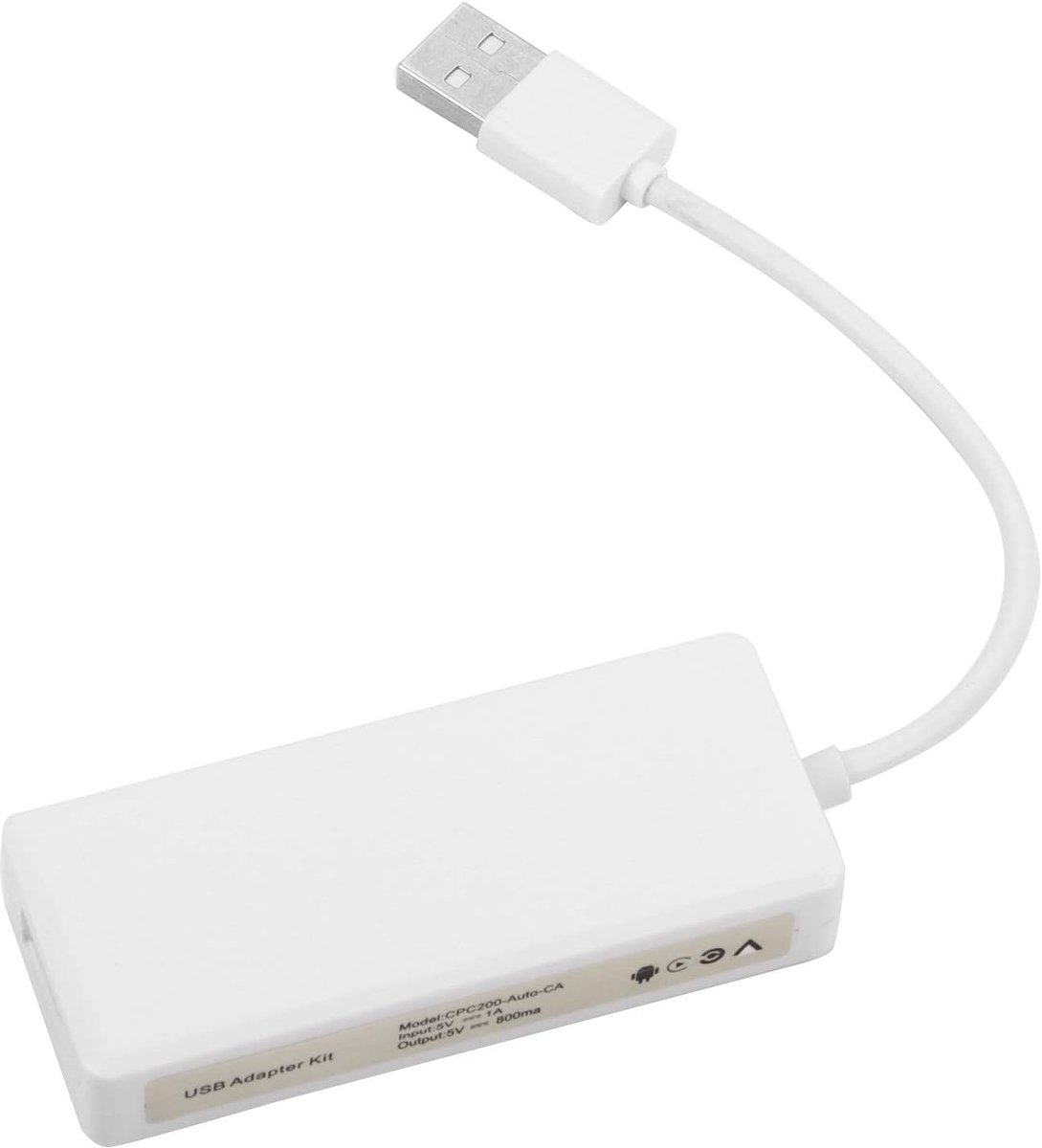 CarPlay Adapter - Telefoon Navigatie - Auto Scherm - iOS Android Compatibel - 15x10x3 cm - Wit