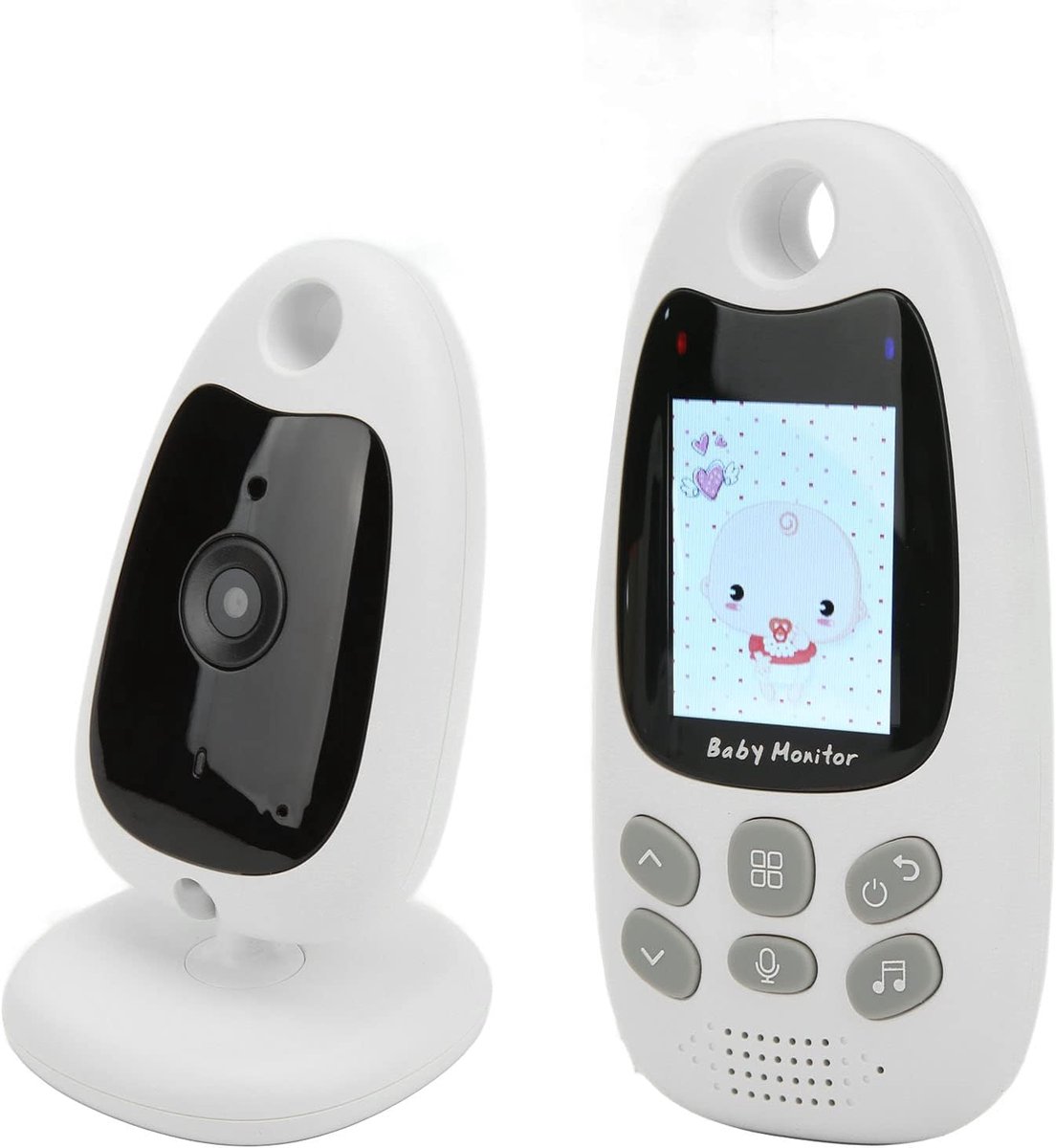 Babyfoon met camera - Videomonitor Kleuren LCD - Kindbewaking - 2-weg audio Nachtzicht - 2 inch scherm