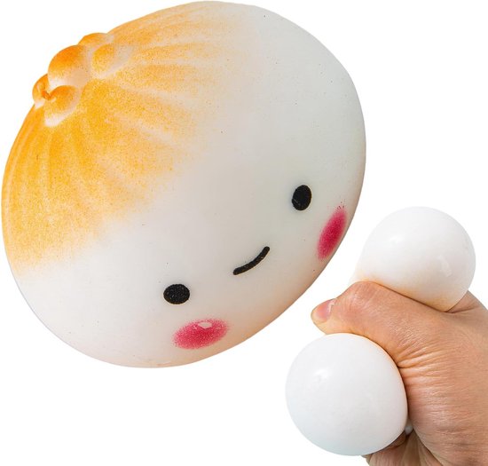 Anboor Set van 2 maïs squishy speelgoed, simulatie, stressvermindering, fidget-speelgoed, stressballen voor volwassenen, kantoor, bureau, knijpspeelgoed voor kinderen (oranje, groen