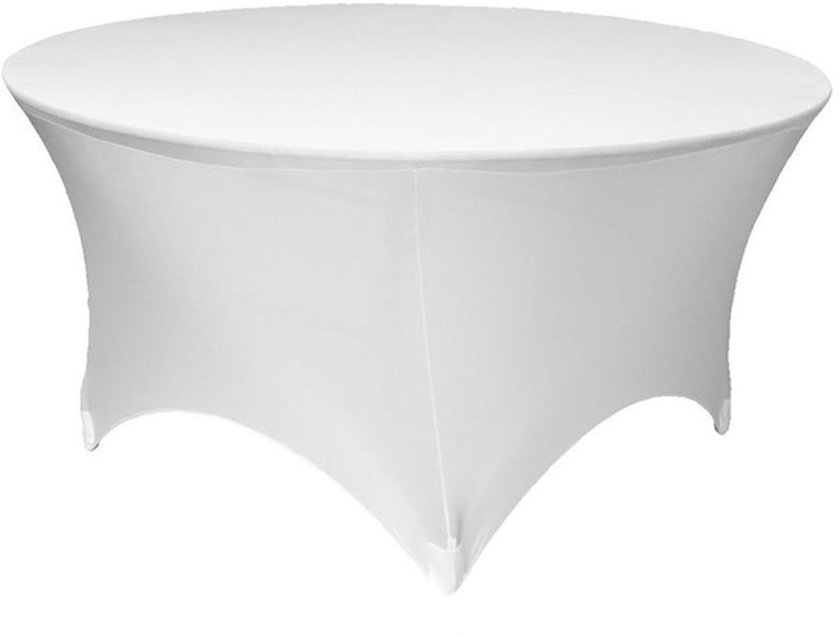 Meble odNowa - Elastisch Tafellaken - Wit - Ø180cm