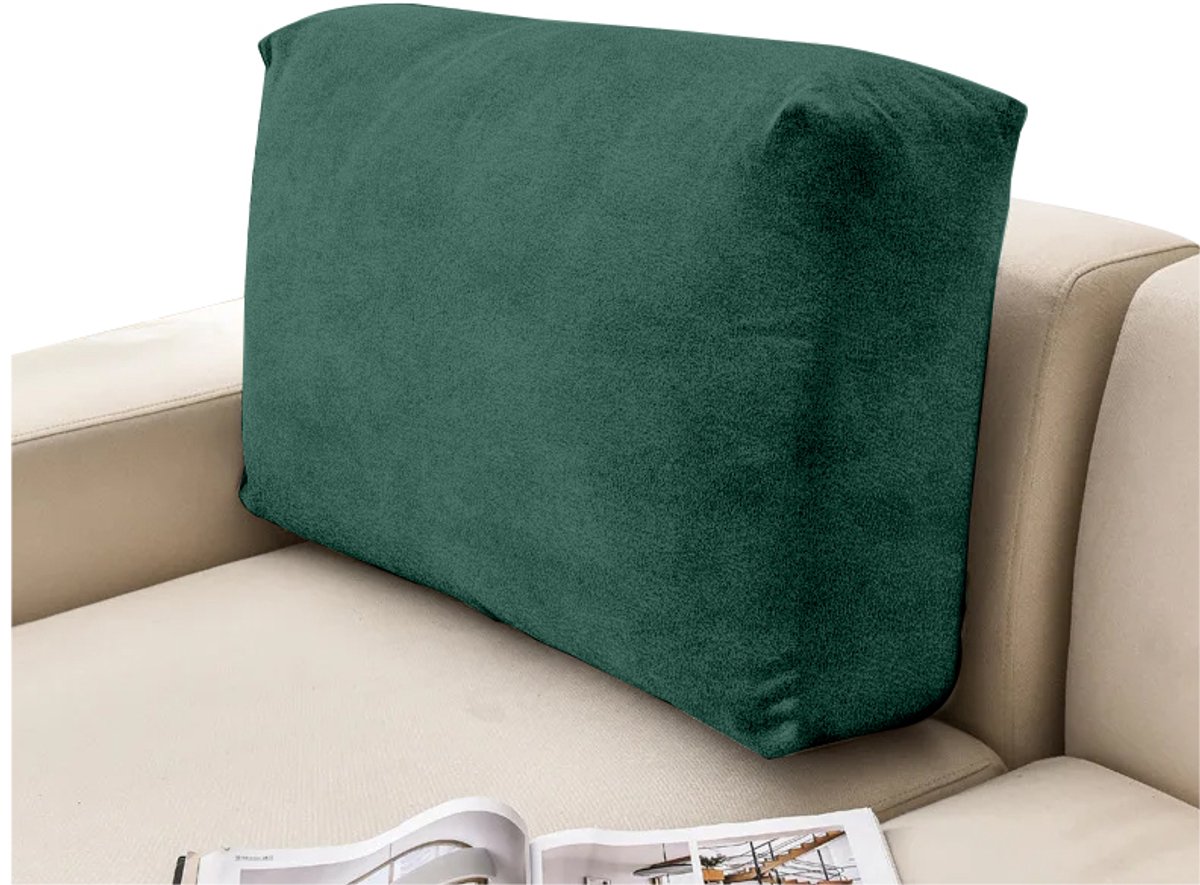 Luxe Velvet Zittinghoes voor Bank – Flessengroen – Stretch Bankkussenhoes – Dik Fluweel – Meubelbeschermer – Wasbaar & Rekbaar – Velvet Look