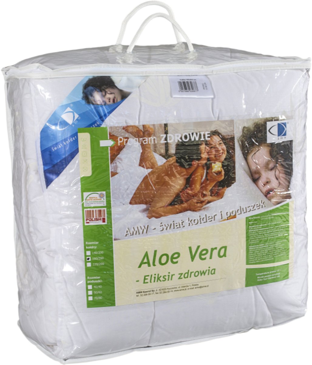 AMW Aloe Vera Serie - Dekbed - Antiallergisch - 160x200 - 100% Katoen