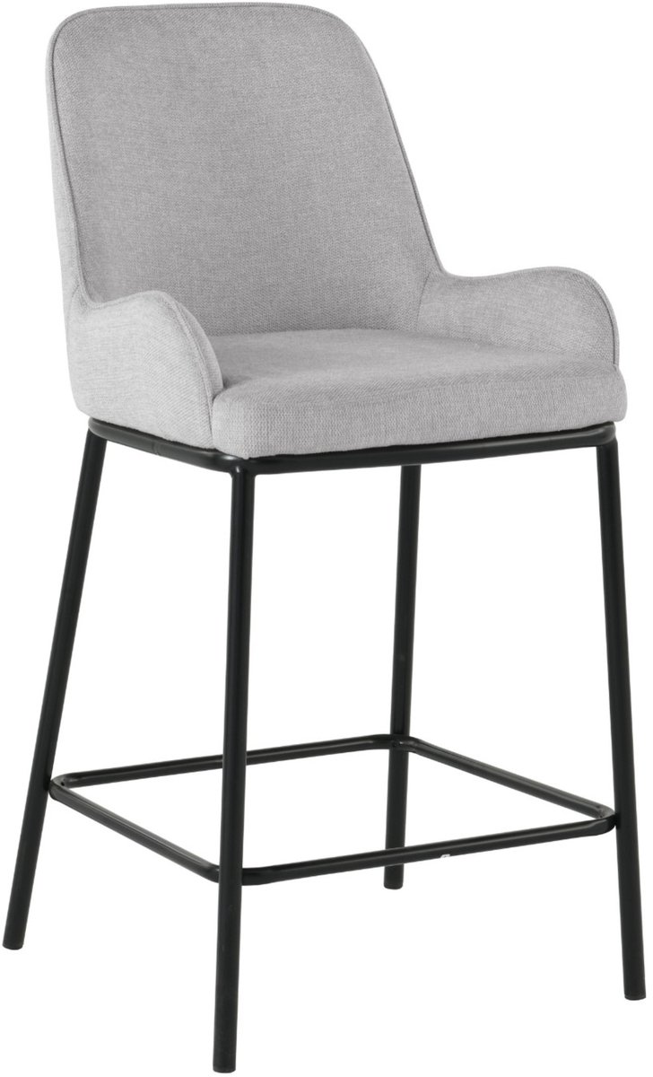 ExitoDesign SANTO - Gestoffeerde Hocker - Grijs - Metaal Basis - Ergonomisch