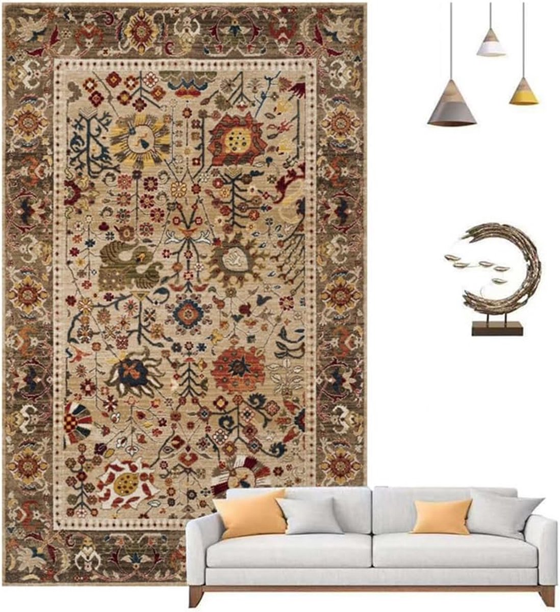 Verwarmd Vloerkleed - Elektrische Vloerverwarming - Comfortabele Warmte - Snel Opwarmend - 55x90CM - Abstract Patroon