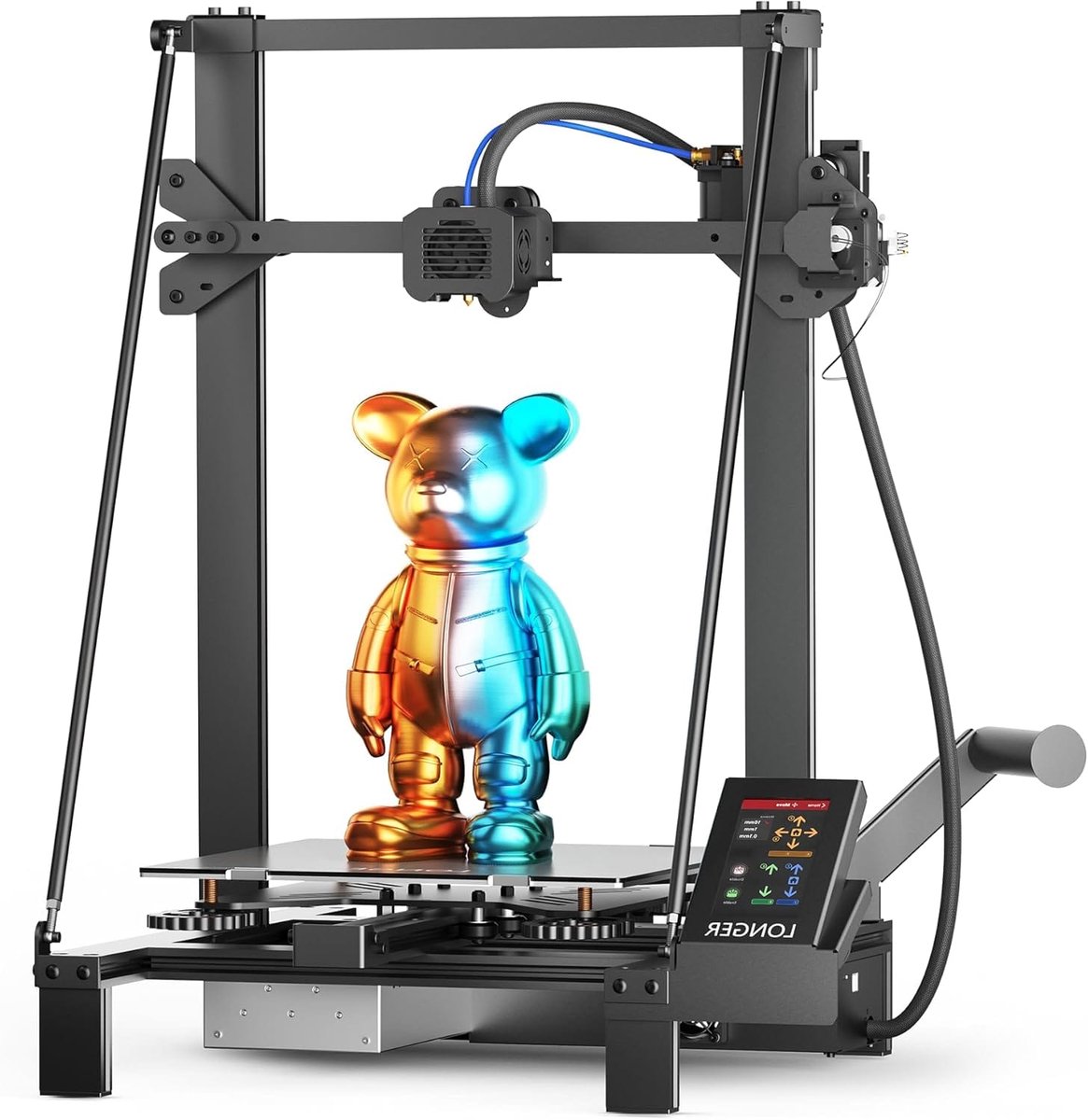 3D-printer – 3D printing apparaat – 3D printmachine – 3D printer groot formaat – 3D printtool – Groot afdrukformaat 30x30x40 cm – Nauwkeurig 0,1 mm met 4,3 inch touchscreen