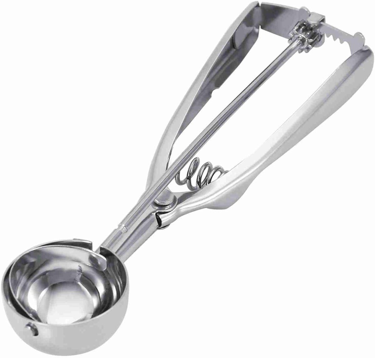 Ijsschep - Koekjesschep - Bakken Desserts - Met Trigger - 40 60 mm - Zilverkleurig