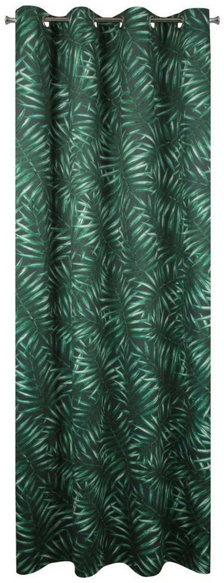 Design 91 Hilary Serie - Zasłona - Grafietgroen - 140x250 cm - Palmbladeren