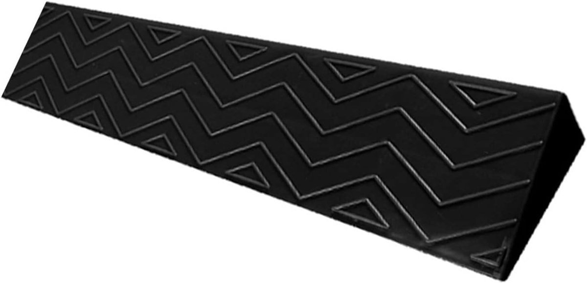 Oprijplaten Antislip - Drempelhulp Kunststof - Rolstoel Toegang - Vaste Drempel Ontwerp - 7 cm Hoog - Zwart