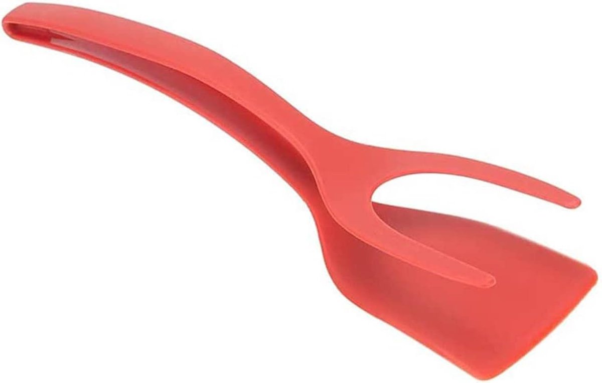 Pannenkoekspatel - Eierklem - Wentelteefjes maken - Dunne flexibele kop - Zwart of rood
