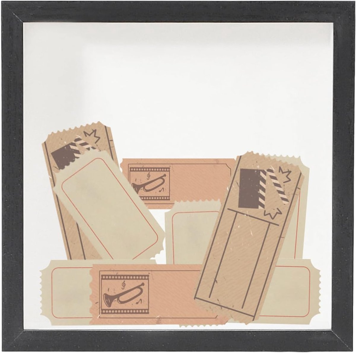 Herinneringsdoos Wandmontage - Displaykastje Souvenirs - Momenten Bewaren - Transparant Stofdicht - 15x15x45 cm - Walnoot