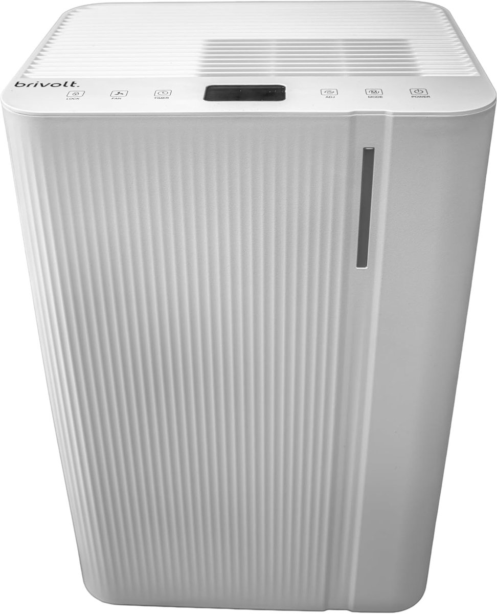 Luchtontvochtiger - Vochtvreter Apparaat - Binnenklimaat Verbeteren - 20 Liter Capaciteit - 49x30x24 cm - Wit