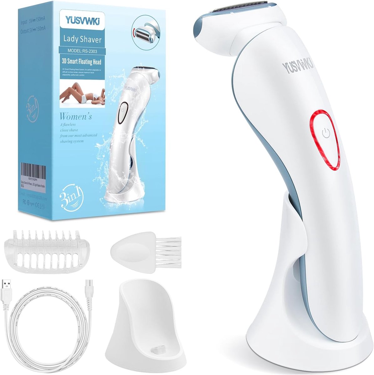 Dames Scheerapparaat - Ontharingsapparaat Body - Gladde Huid Zonder Moeite - 3-in-1 Multifunctioneel - Draadloos USB Oplaadbaar
