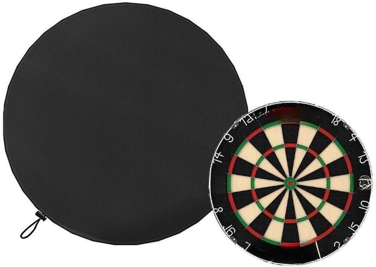 Dartbord Beschermhoes - Stofkap Weerbestendig - Buiten Gebruik - Elastische Zoom Windvast - Past Standaard Bord - Zwart