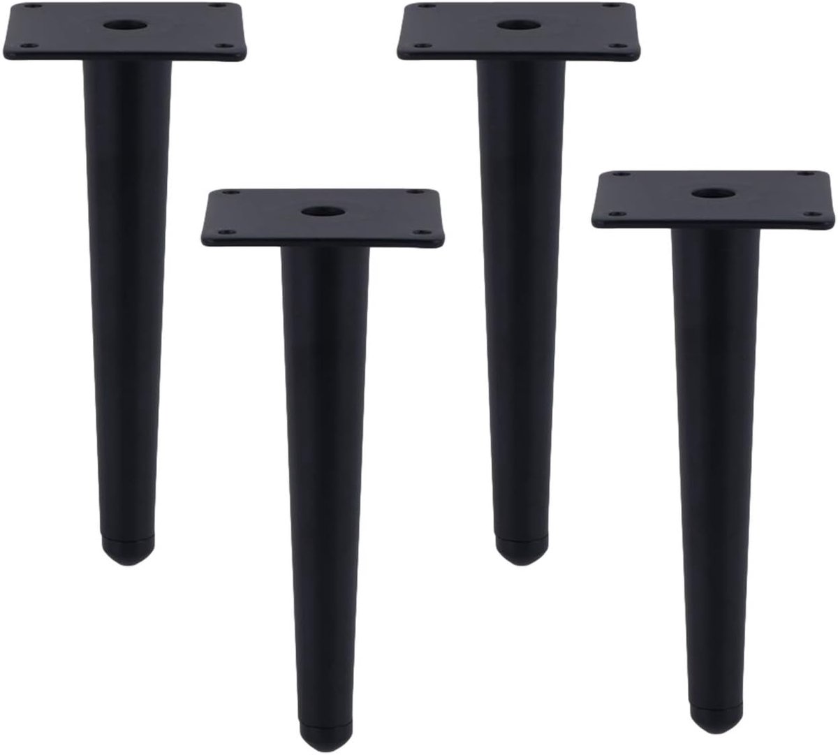 Meubelpoten Set - Steunpoten Kast - Meubels Verhogen - Dik Metaal - 72 cm Hoog - Zwart