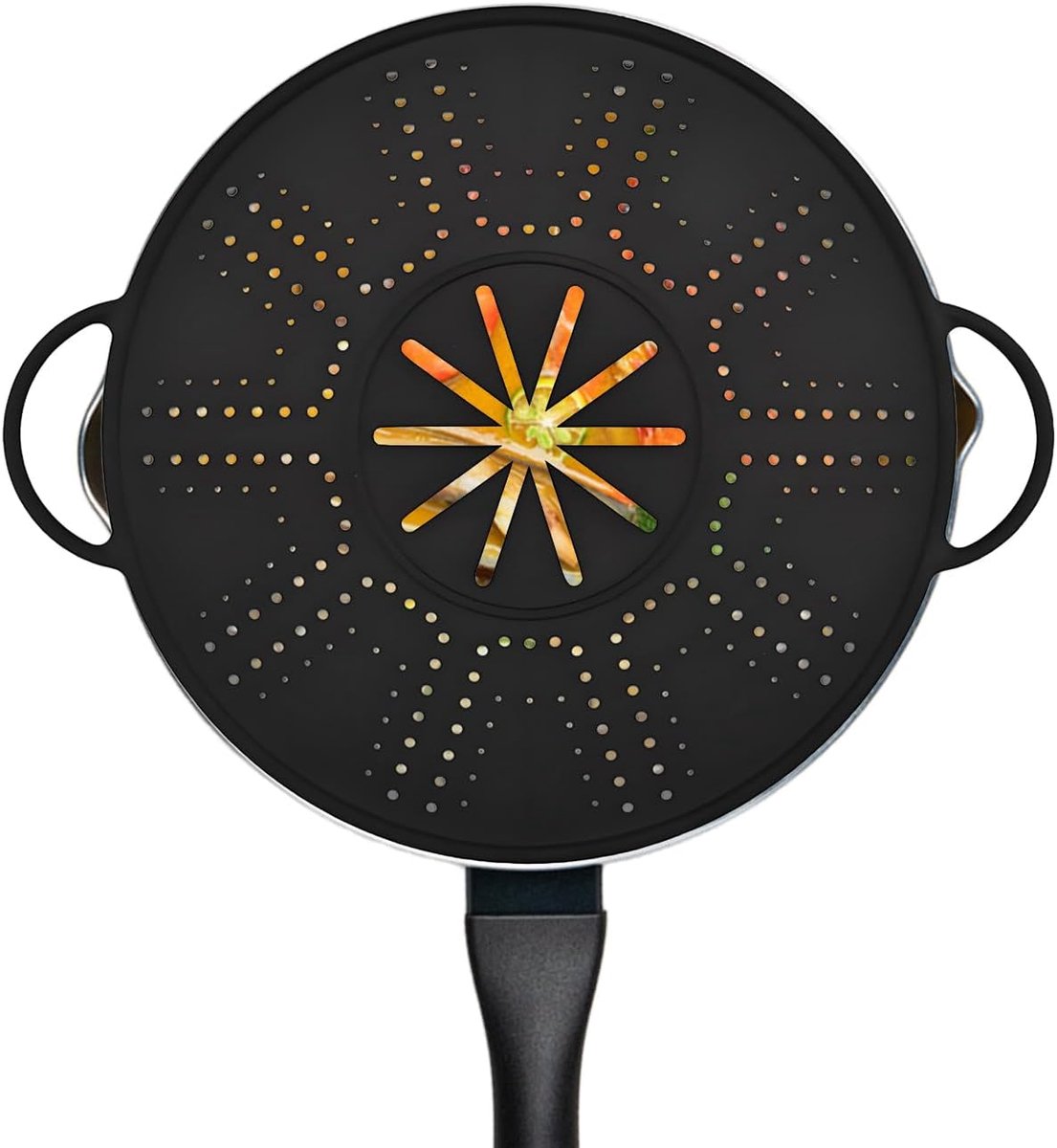 Siliconen spatbescherming - Opvouwbare mat - Schoon koken - Non-stick ontwerp - Zwart