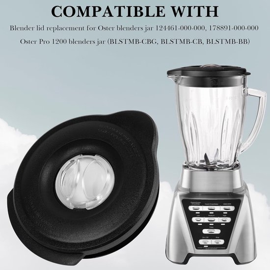 Blender Deksel Vervanging - Reserve Onderdeel - Veilig Mixen - Exacte Pasvorm - 16.3 x 13.6 cm - Zwart van Merkloos — afbeelding 3