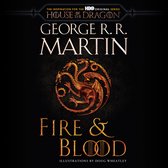 Boekomslag: "Fire & Blood" door George R. R. Martin, ter inspiratie voor de serie House of the Dragon. Met de Targaryen-draak in het midden.