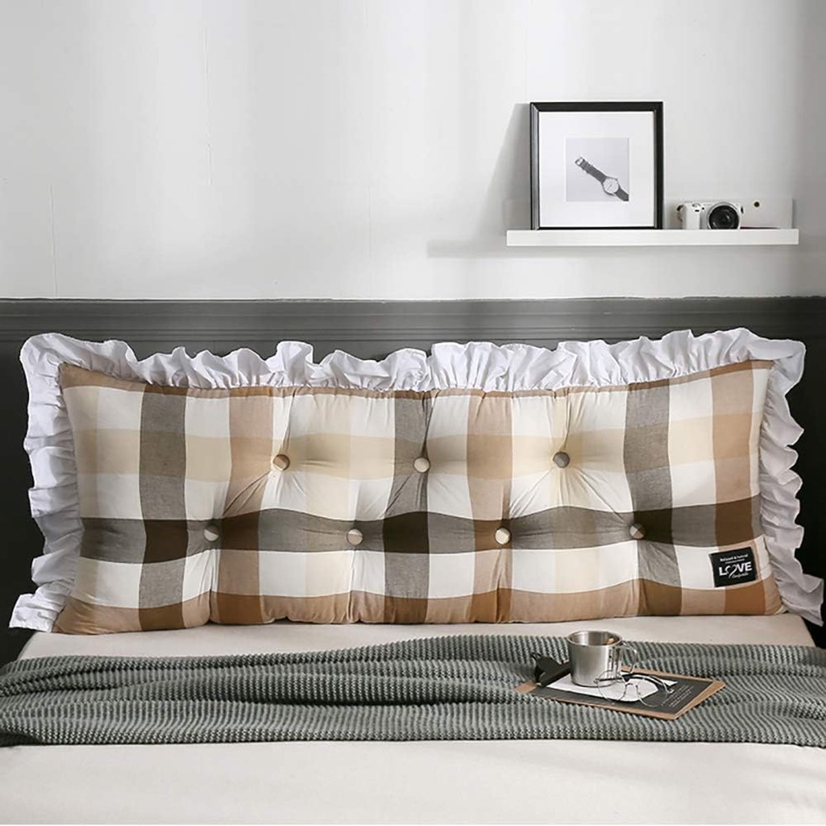 Leeskussen Bed Rest - Steun Kussen - Ontspannen Lezen - Afneembare Hoes - 100x50cm - Veelkleurig