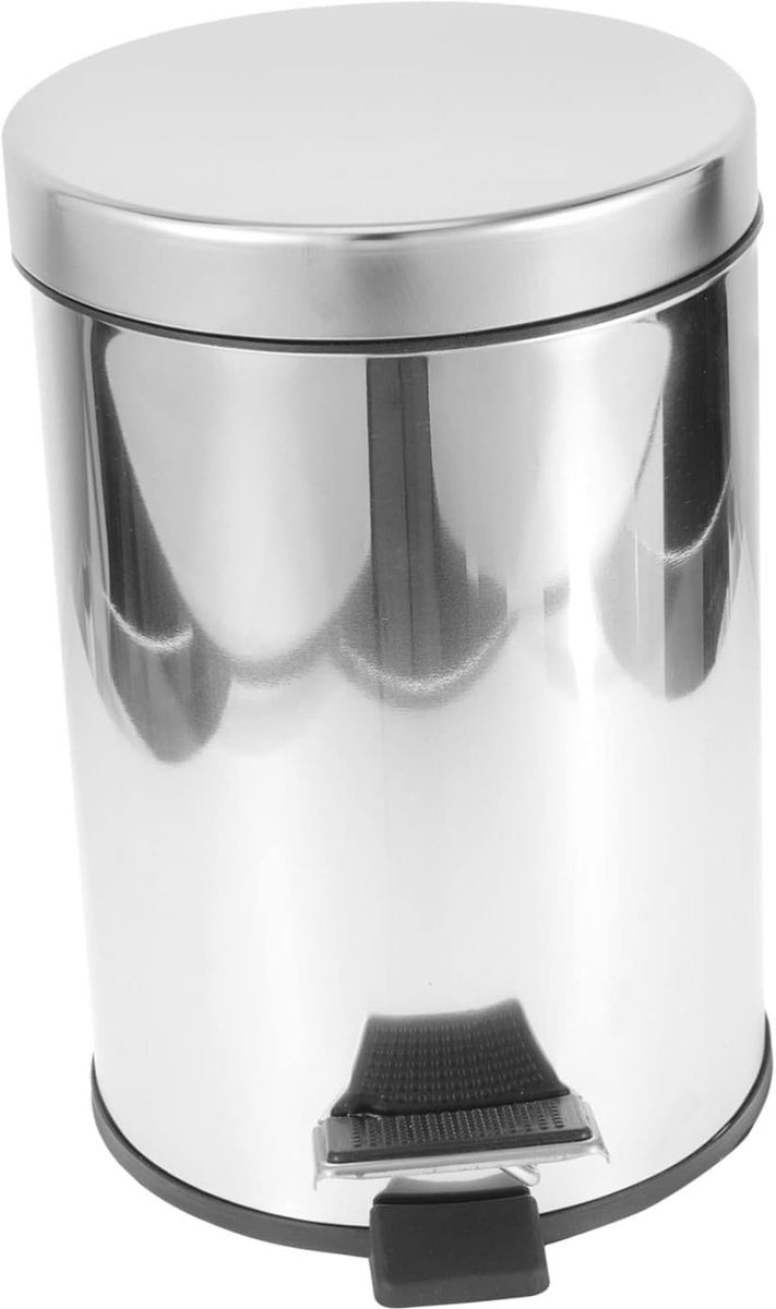 Pedaalemmer Prullenbak - Afvalbak Deksel - Kleine Ruimtes - Metalen Constructie - 595 gram