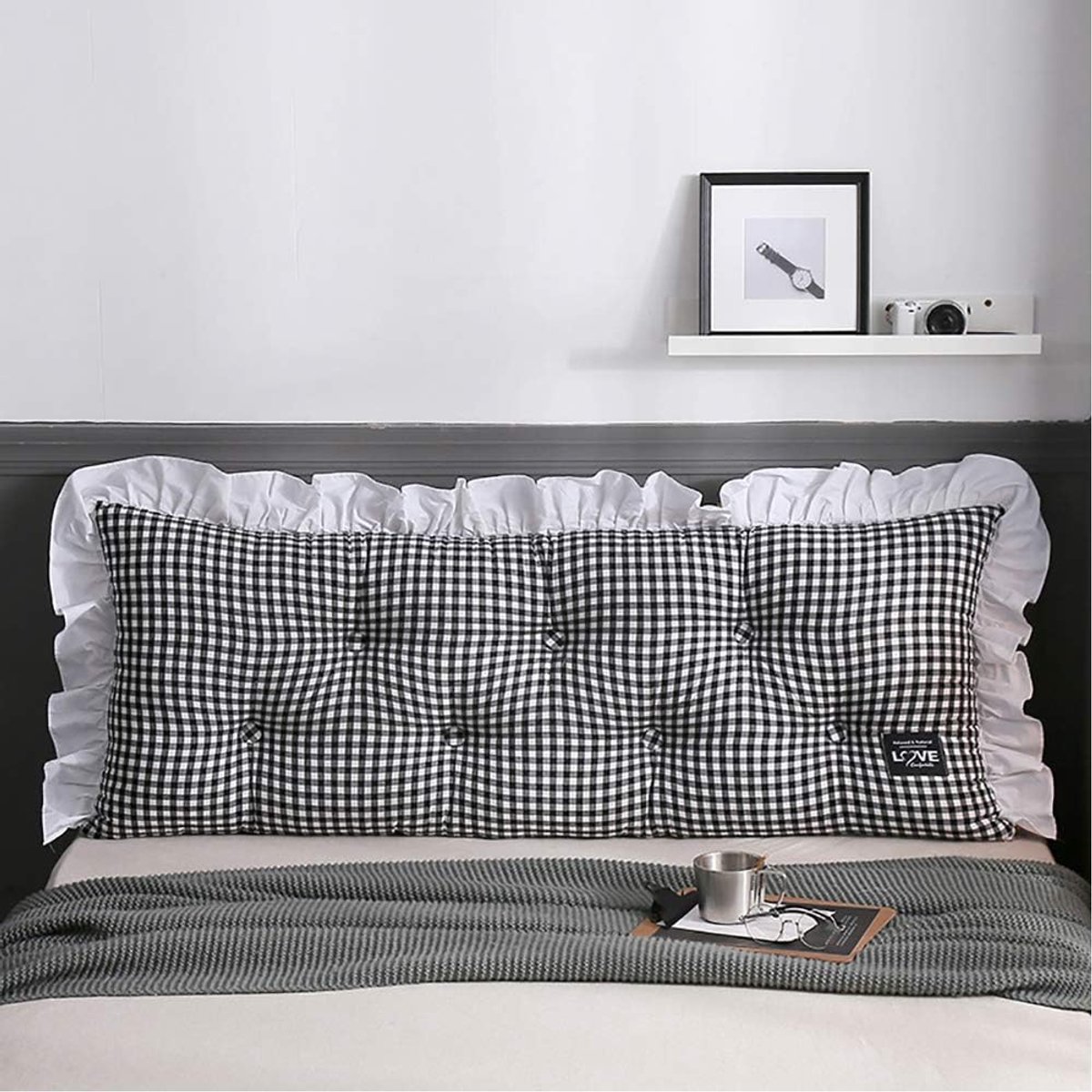 Leeskussen Bedsteun - Lezen Ontspannen - Comfortabel Zitten - Afneembare Hoes - 100x50cm - Veelkleurig