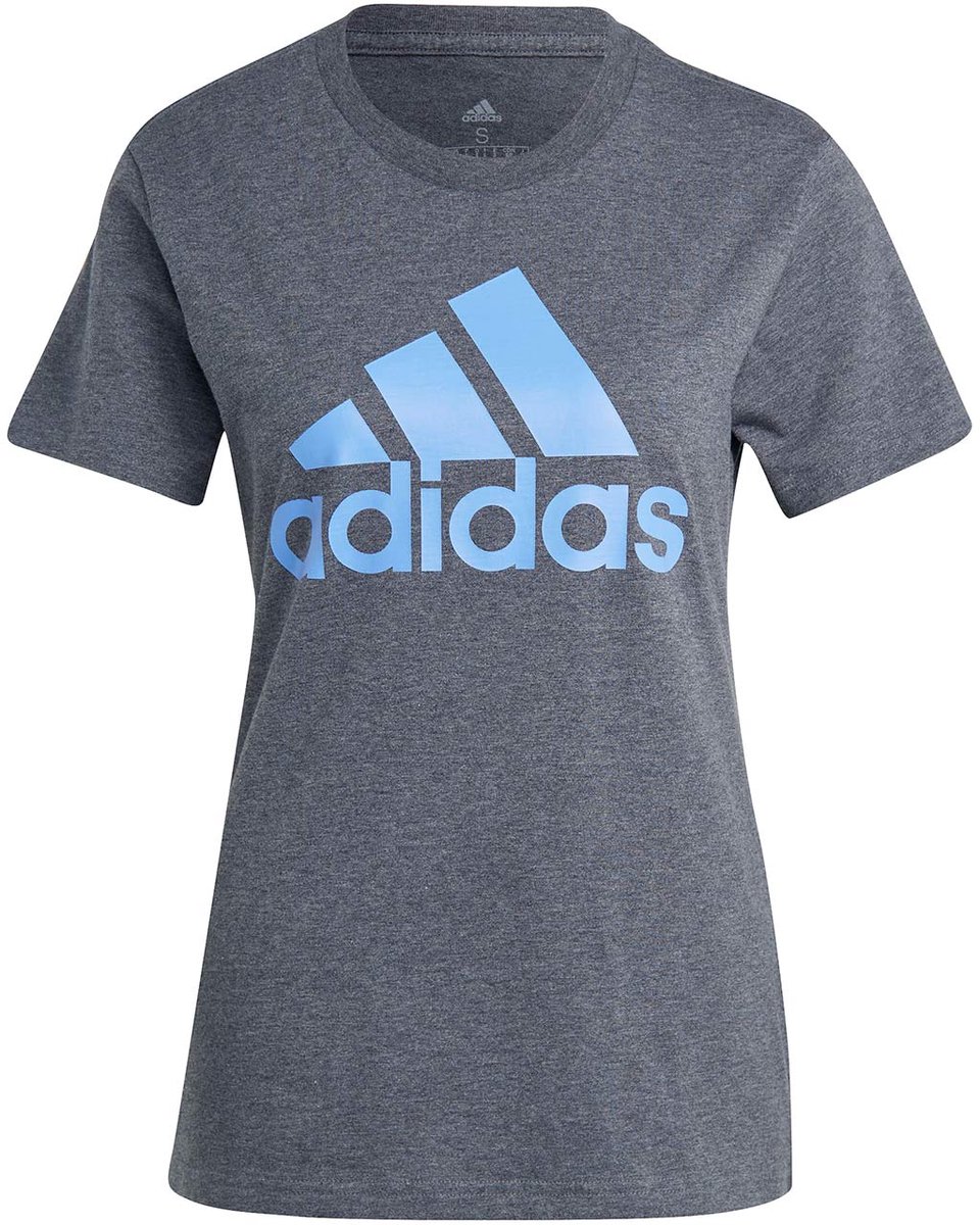 adidas T-shirt Dames LOUNGEWEAR Essentials Logo Tee Grijs