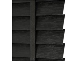 PVC Jaloezieën - Raamdecoratie Lamellen - Privacy Zonwering - Eenvoudige Montage - 85x130cm - Zwart