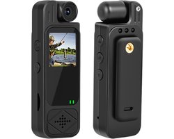 Compacte videocamera met groothoeklens en nachtzicht voor beveiliging en vloggen. Veelgebruikte actiecamera voor avonturen - 32 GB - 1080P