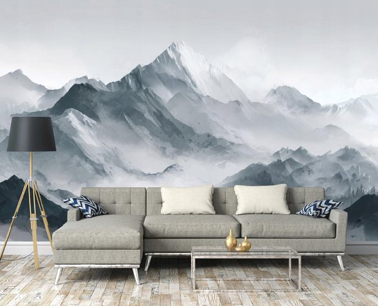 WALLARENA - Behang 400x280 cm - Fotobehang - Vliesbehang - Bergen Motiv - Naar de slaapkamer, woonkamer - Op de Flizelin