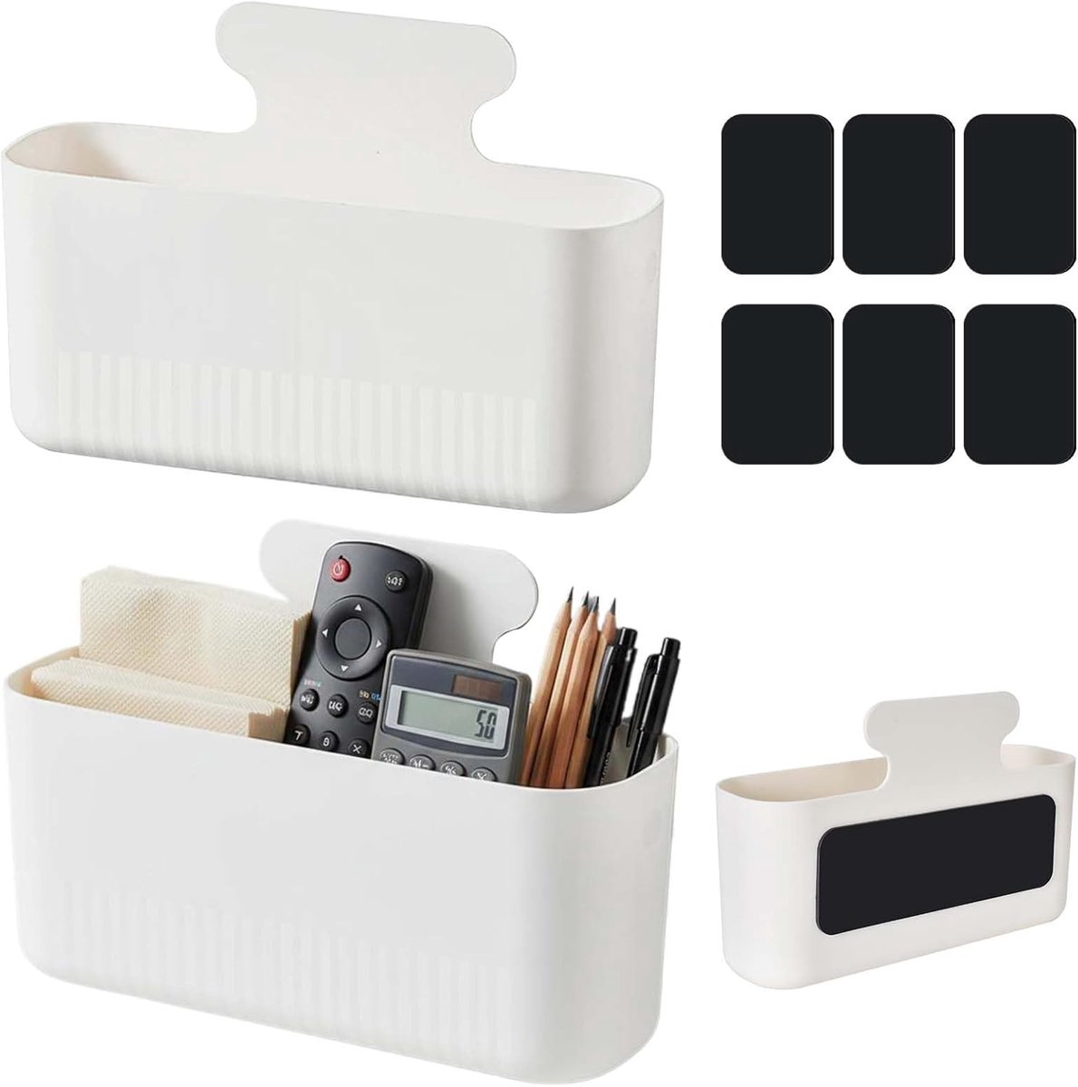 Magnetische Organizer - Opbergdoos - Keuken Koelkast - Krachtige Magneten - 8x9x12.5cm - Wit