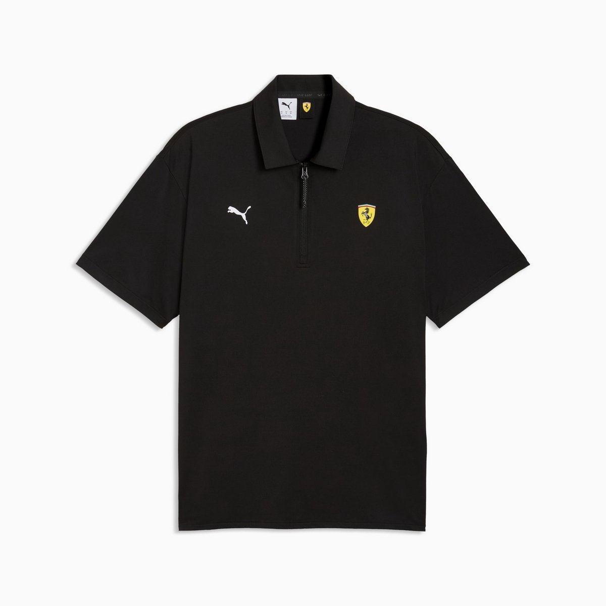 Puma Ferrari Cloudspun Korte Mouw Poloshirt Man Zwart