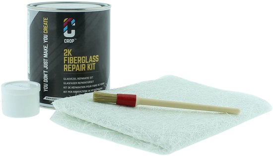 CROP Polyesterhars Plamuur 2K - Glasvezel Reparatieset - 750ml - Reparatie voor Auto - Polyester hars Vulmiddel - Autoplamuur met Verharder