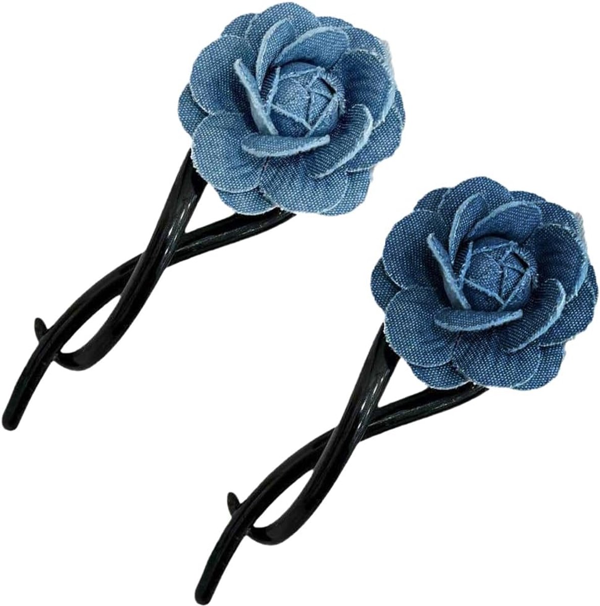 Haarclip Set - Haaraccessoires - Dagelijks Gebruik - Eenvoudige Draai - Denim Rose
