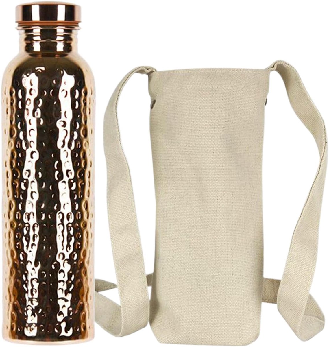 Koperen Waterfles - Herbruikbare Drinkfles - Voor Onderweg - Lekvrij Ontwerp - 27 oz - Koper