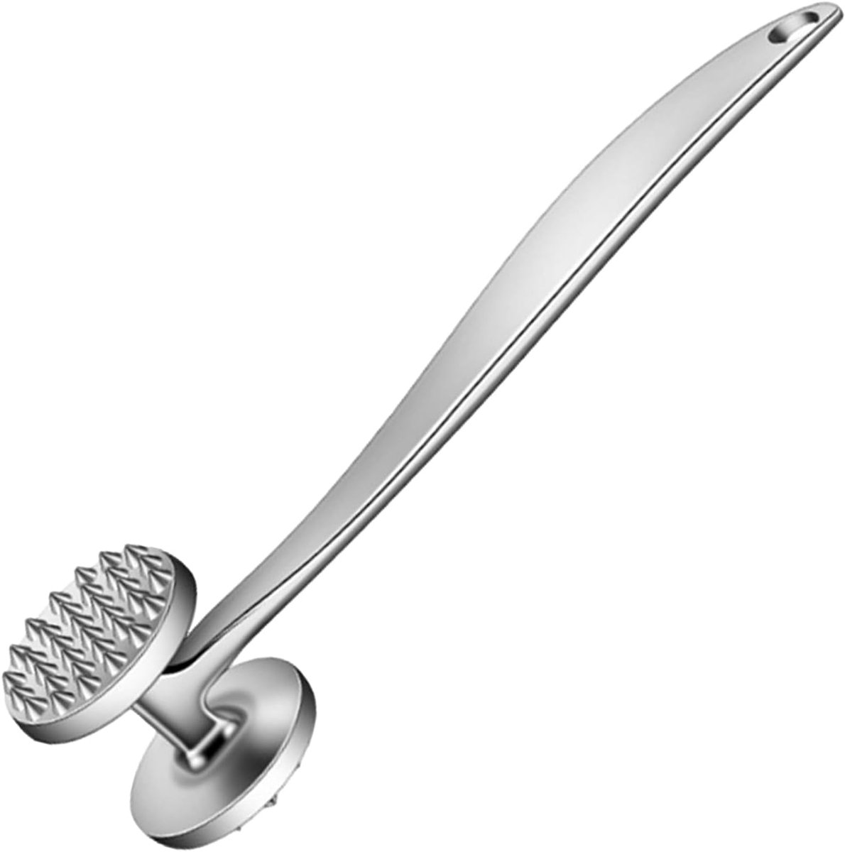 Vleeshamer - Vleesvermalser Hamer - Smaak Maximaliseren - Dubbelzijdig RVS - 21 x 5 x 3.2 cm