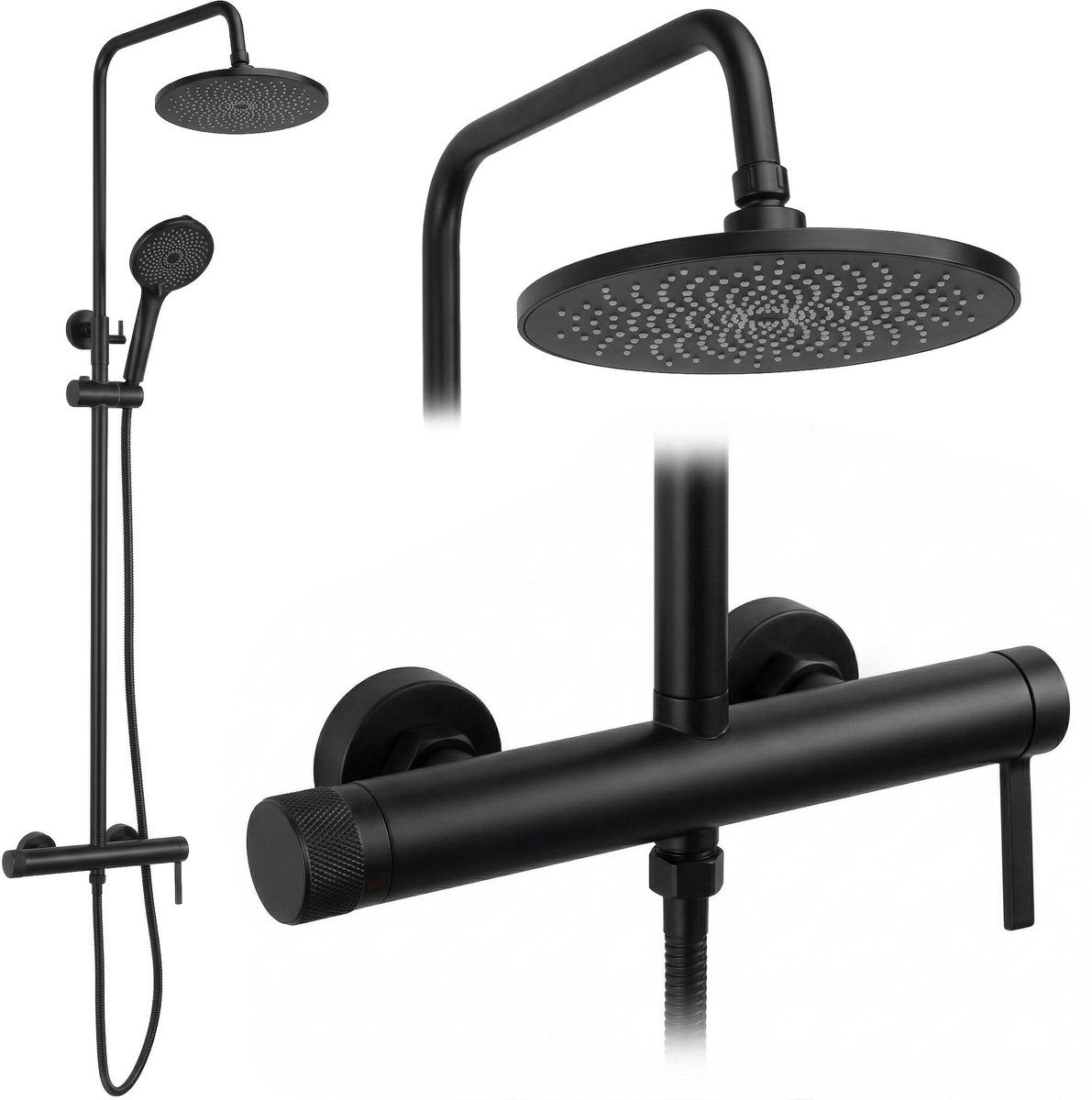 Rea - Rivo - Doucheset - Zwart Js-7028B - 33X29,5X126,5Cm