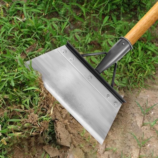 Premium Multifunctionele Tuinschep - 25 cm - Roestvrijstalen Reinigingsschep - Onkruidverwijderaar voor Tuin & Boerderij - Sneeuwschep & Mosschraper van Merkloos	 — afbeelding 4