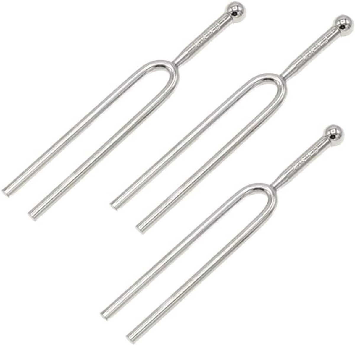 Stemvork Set - Toon Referentie - Instrumenten Stemmen - Standaard Frequentie - 10x15cm - Zilver