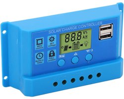 MPPT Zonne-laadregelaar 12V 24V met USB-aansluitingen voor Campers - 20A