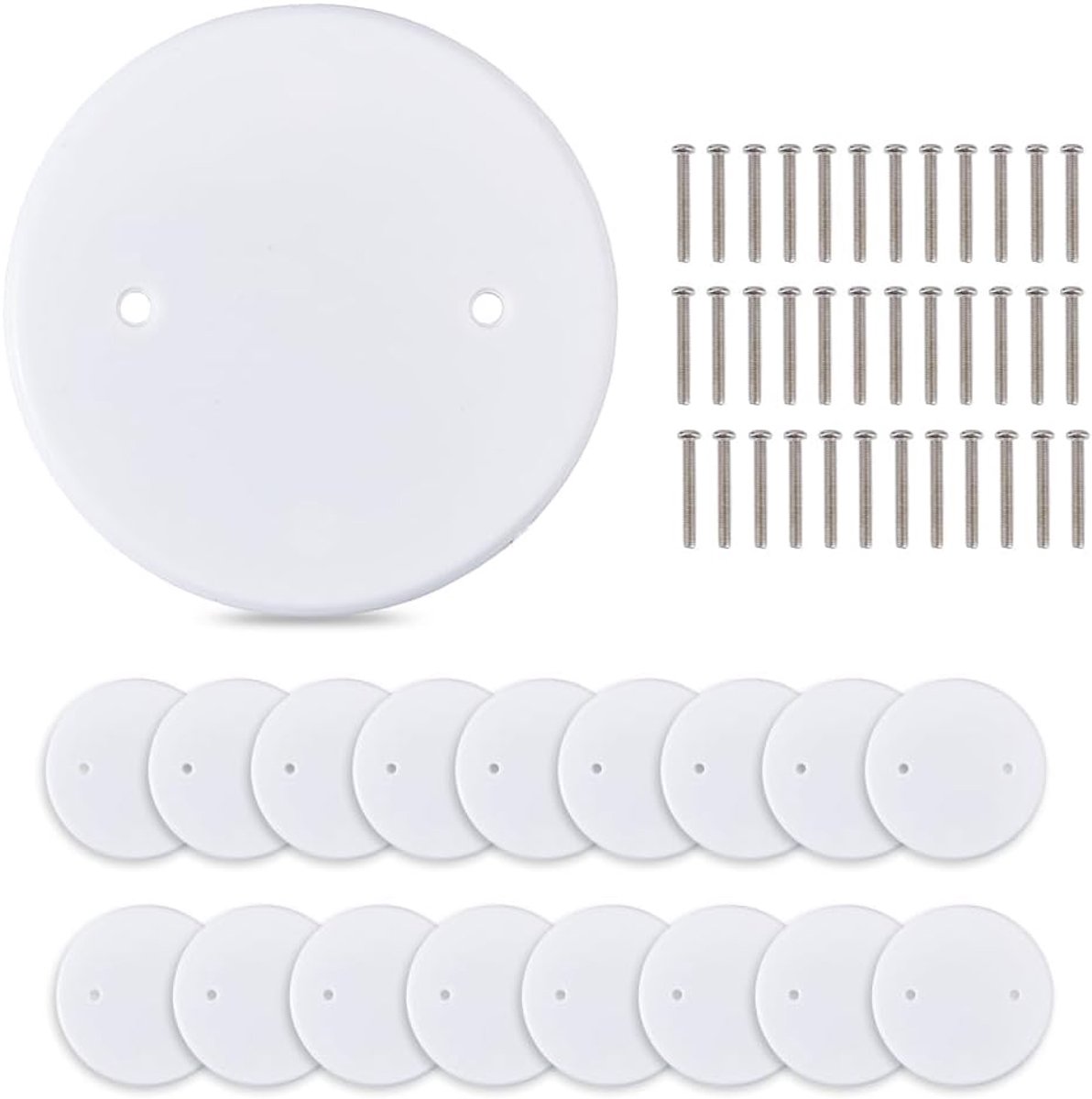 18 Stuks Muur Gat Covers - Ronde Plafond Cover Plaat voor Muren en Plafonds