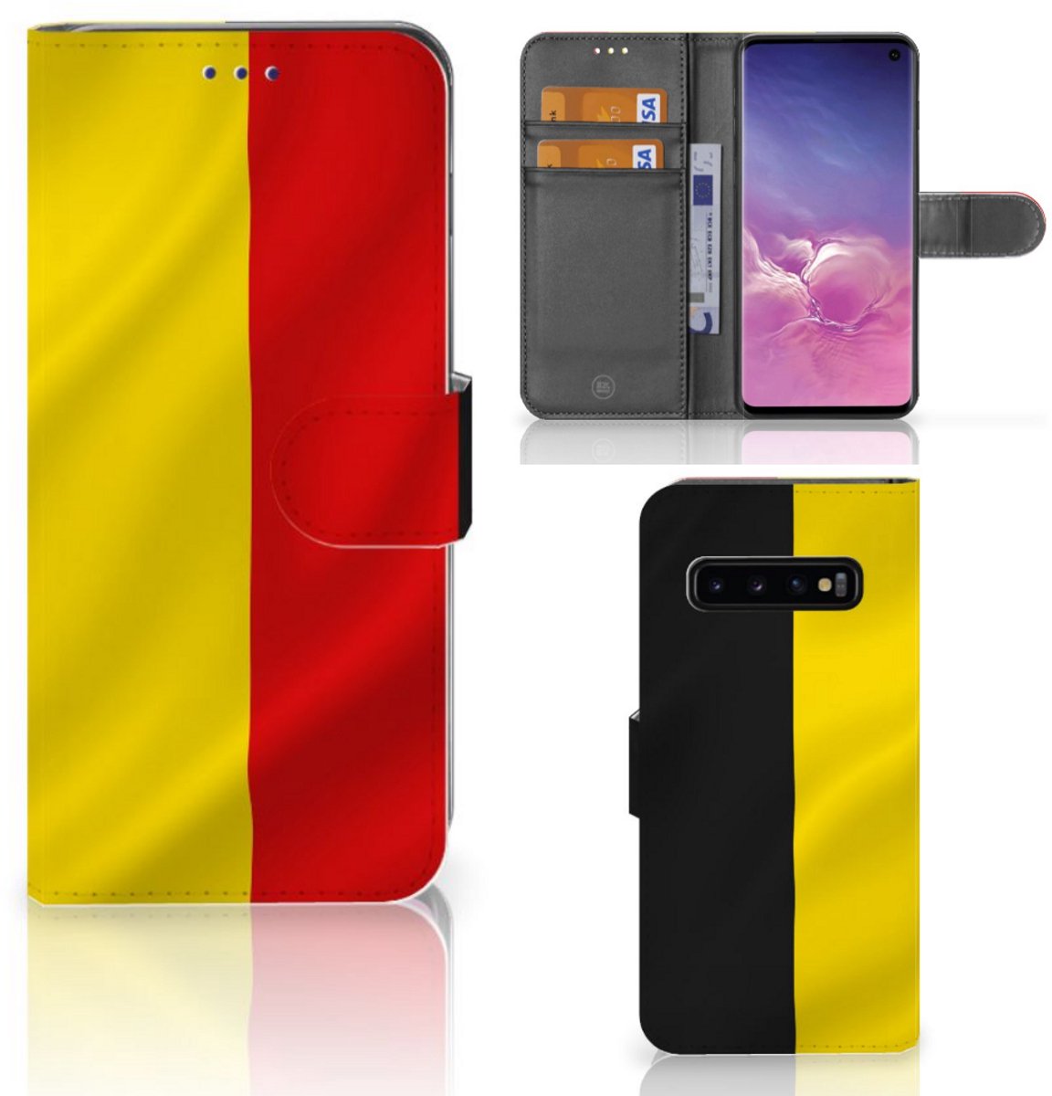 Samsung Galaxy S10 Bookstyle Case Belgische Vlag