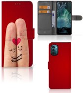 Cas de téléphone portable Nokia G11 | G21 Wallet Book Case Cadeau pour l'amour de la femme