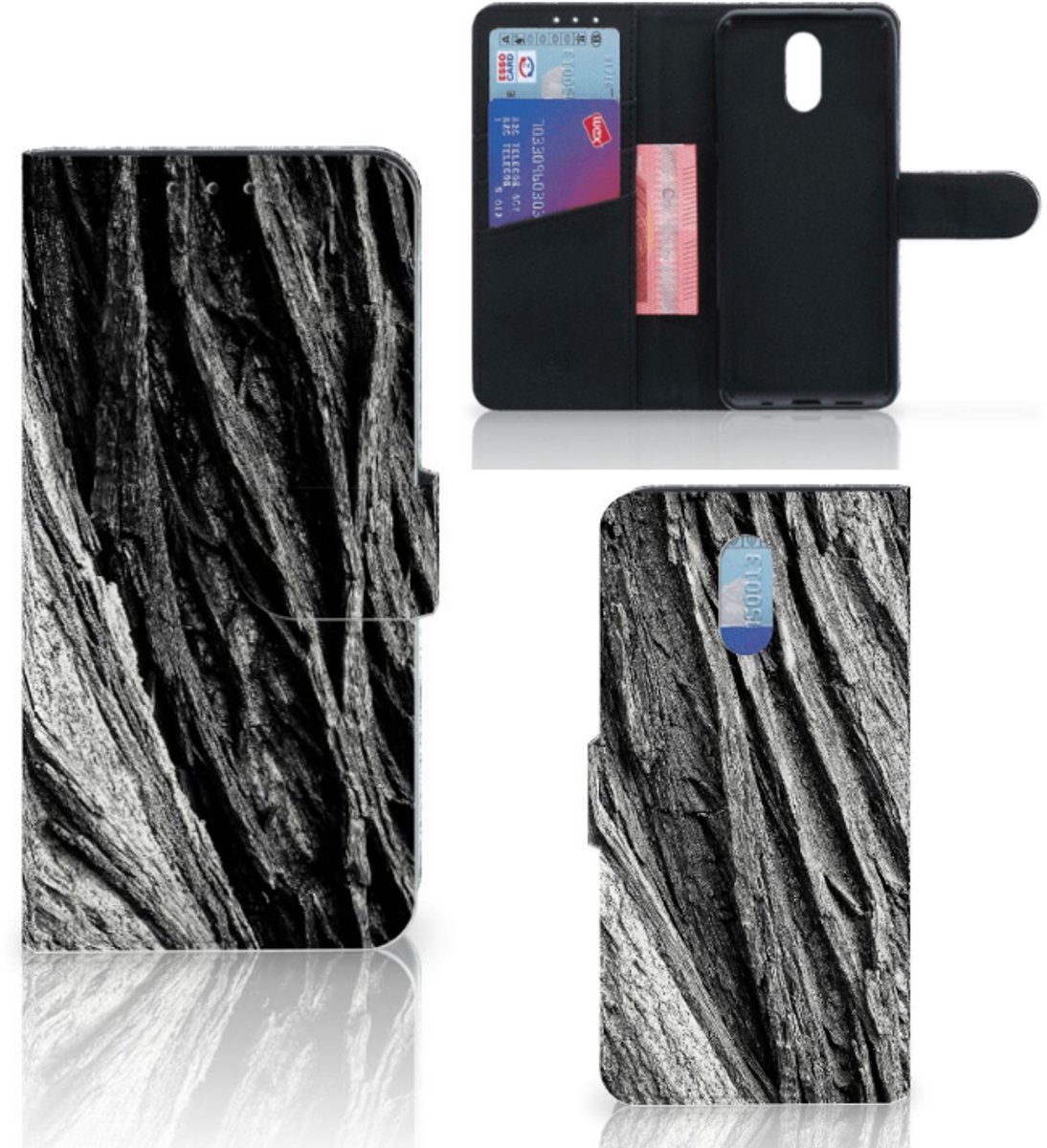 Book Style Case Nokia 2.3 Boomschors Grijs