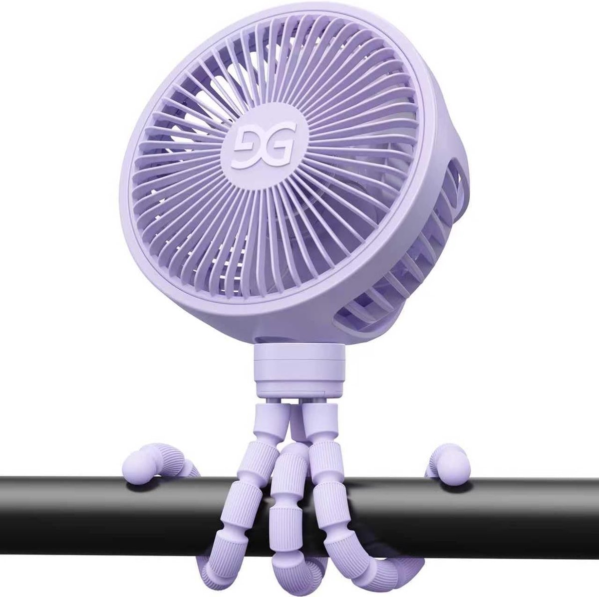 Kinderwagenventilator met Klem, Flexibele Tripode & Oplaadbare Batterij - Mini Draagbare Ventilator Voor Reizen, Handheld, Auto