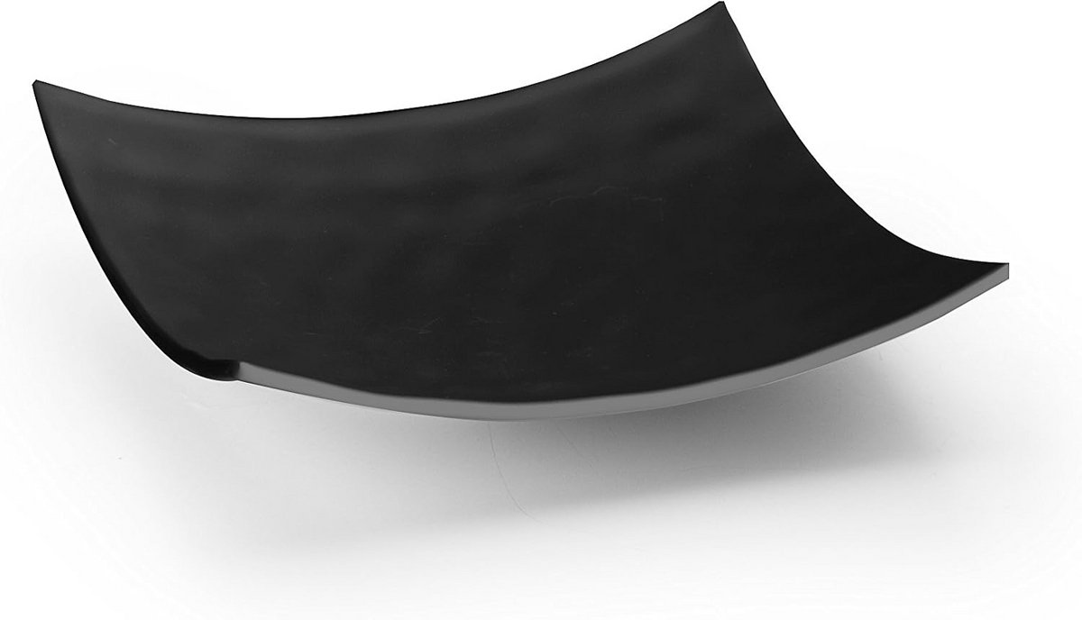 Vierkant zwart melamine dienblad 19x19x4 cm