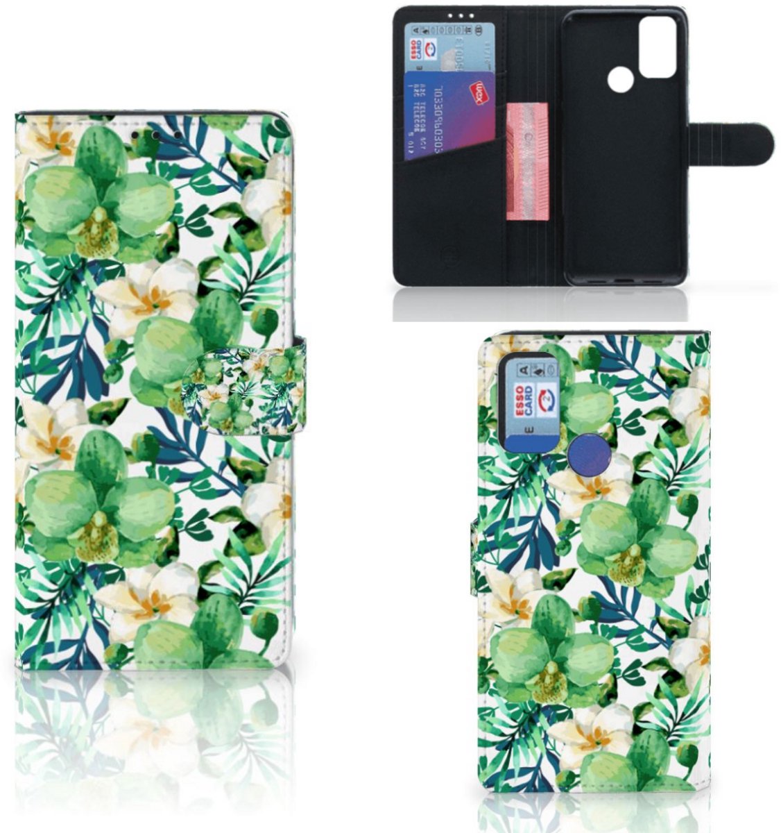 Alcatel 1S (2021) Hoesje Orchidee Groen