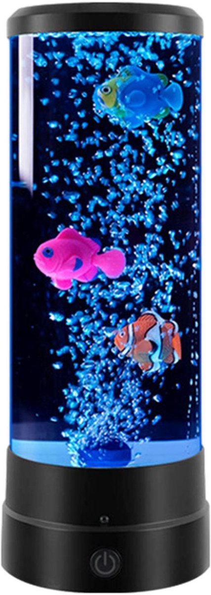 Nachtlampje, LED-bubbelvislampje, sfeervol nachtlampje, USB-nachtlampje, aquariumverlichting met afstandsbediening