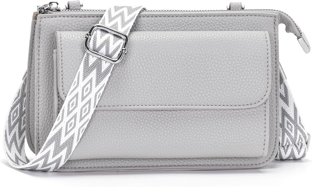 Kleine zwarte schoudertas voor dames met afneembare schouderband