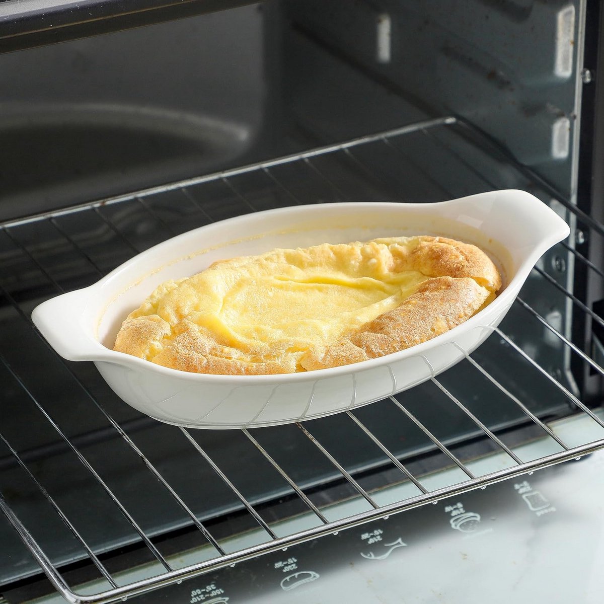Ovenschalen Set van 6 - 350 ml, Ovale Keramische Bakvormen voor Één Portie, Veilig in Oven en Magnetron, Met Handgrepen — cadeau in Kookcadeaus - foto 2